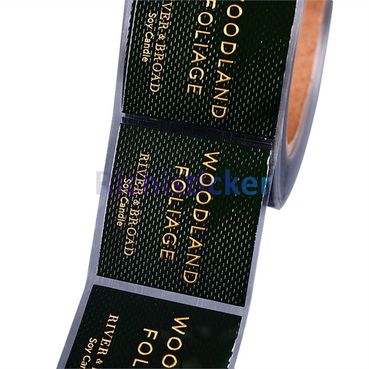 Metal Foil Embossed Wine Bottle Labels