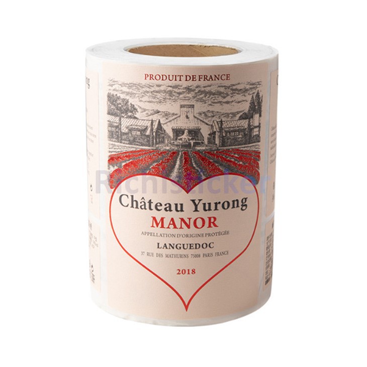 UV Bronzing Stickers Vinyl Wine Bottle Label